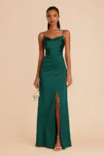 Lydia Dress Matte Satin Emerald - Image 4