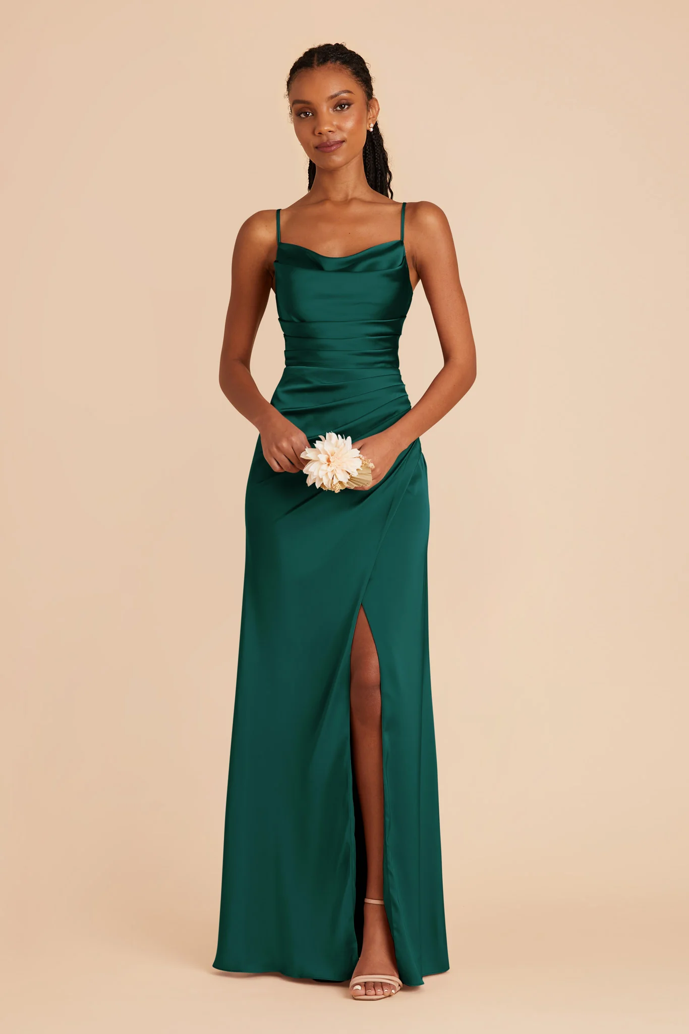 emerald_lydia_convertible_bridesmaid_dress_10.jpg Lydia Dress Matte Satin Emerald - Image 1