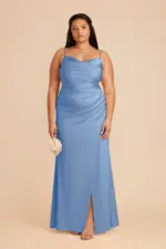 Lydia Dress Matte Satin Plum - Image 5
