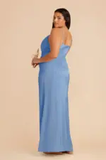 Lydia Dress Matte Satin Plum - Image 2